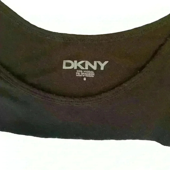 DKNY Tank Maxi Dress Size S Black Grey White Stripes Stretch Casual Boho Pockets - Picture 8 of 10